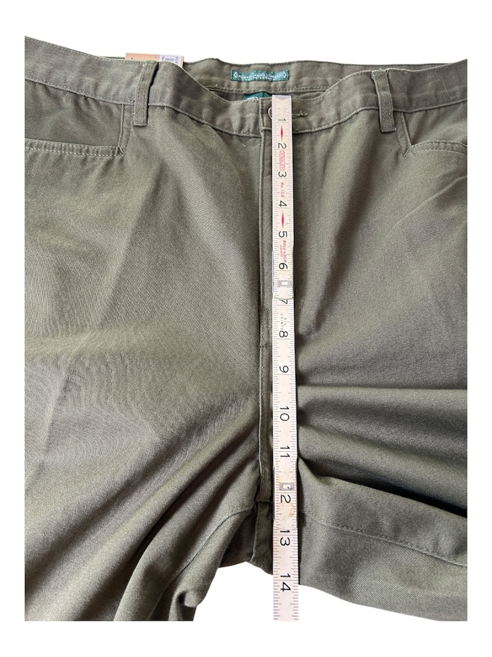 NWT Ralph Lauren Jeans Co. Mid Calf Olive Green Crop Pants Capris Size 16W - Picture 10 of 13